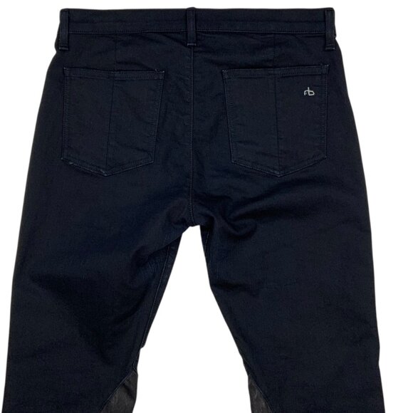 Rag And Bone Skinny Jean 30 Midnight Lambskin Trim - Picture 8 of 12